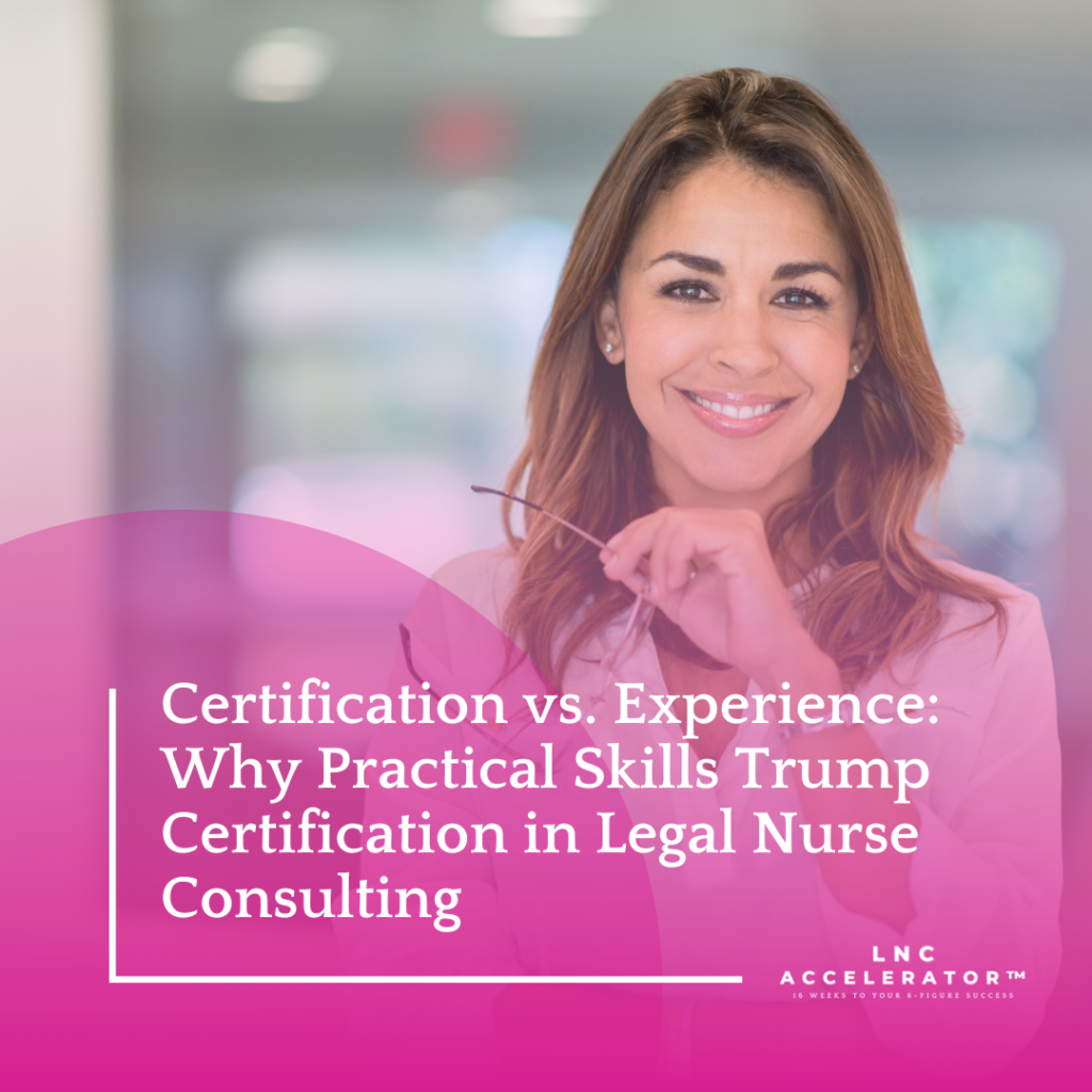 Business skills in Legal Nurse Consulting